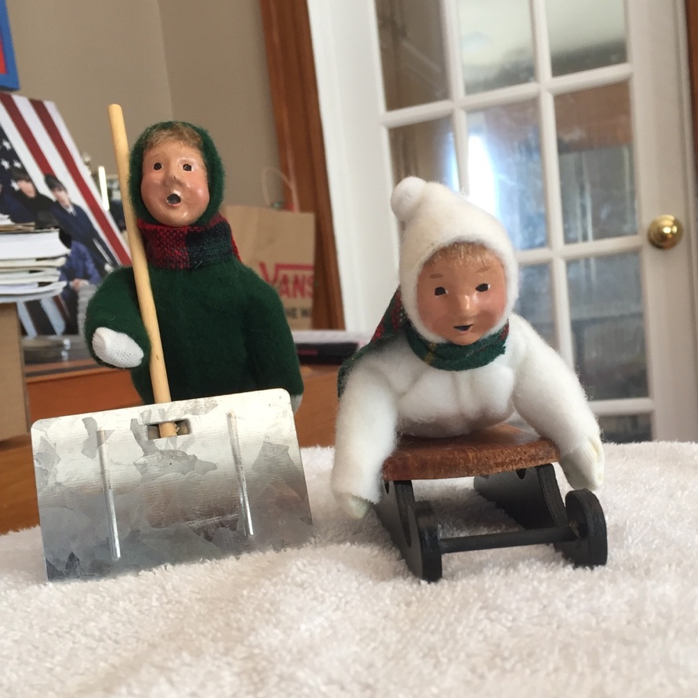 SOLD Vintage Byers’s Choice 1992 Toddlers Sled / S